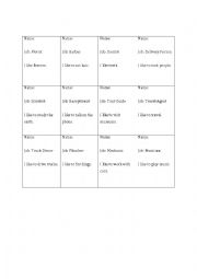 English Worksheet: Job Role Play Cards
