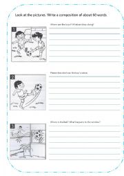 English Worksheet: Creative writing - an accident