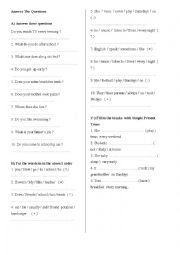 English Worksheet: present simple