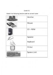 English Worksheet: Computer