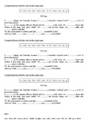 English Worksheet: IRREGULAR VERBS PRACTISE