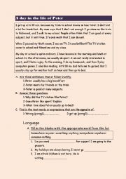 English Worksheet: end of term test