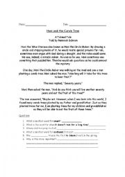 English Worksheet: Honi the Circle Maker