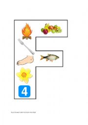 English Worksheet: Alphabet F: Puzzle game