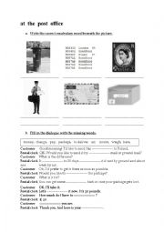 English Worksheet: At the post office