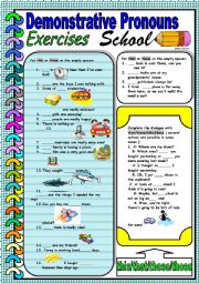 Demonstrative pronouns- this, that, these, those