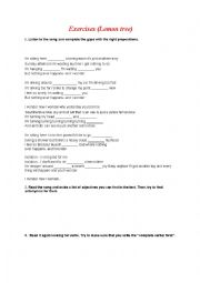 English Worksheet: Lemon tree