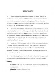 English Worksheet: reading about internet addiction plus language tasks