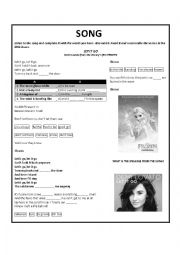 English Worksheet: Let it go Demi Lovato song activity