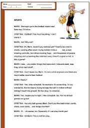 English Worksheet: sports