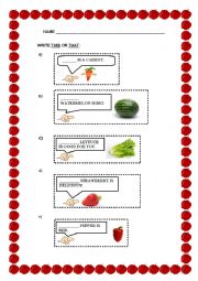 English Worksheet: WRITE THIS or THAT