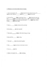 English Worksheet: Simple Presente Exercises