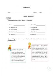 English Worksheet: Leisure activities