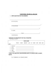 Technical English worksheet