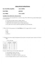 English Worksheet:  Science MCAS Vocabulary Information Gap