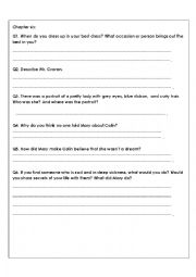 English Worksheet: The Secret Garden chapter 6