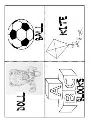 English Worksheet: TOYS FLASHCARDS