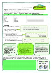 English Worksheet: Lesson 27 :Our World our Environment (part 2)