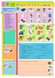 English Worksheet: Partitives 2