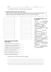 English Worksheet: simple past test 