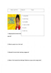 English Worksheet: eveybody hates Chris - Earth day questionairs