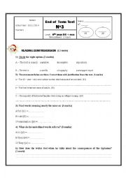 English Worksheet: Mock Bac Exam For Tunisian pupils