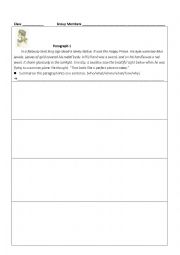 English Worksheet: The Happy Prince Worksheet