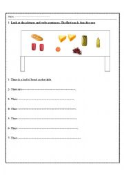 English Worksheet: food quantities and containers