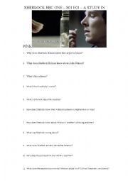 English Worksheet: Sherlock Homles BBC1 S01E01