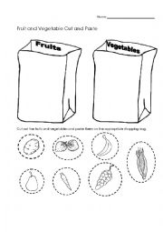 English Worksheet: Fruit and Vegetables