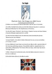 English Worksheet: The facts you didnt know about Sherlock Holmes