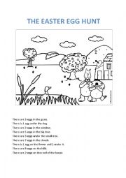 English Worksheet: The Easter Egg Hunt