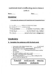 English Worksheet: quiz