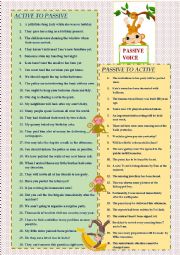 English Worksheet: Passive Voice