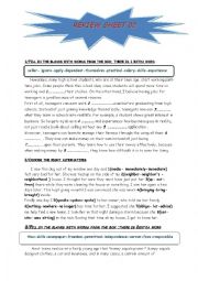 English Worksheet: REVIEW SHEET 2