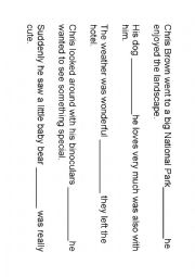 English Worksheet: Link sentences