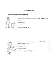 English Worksheet: Comparatives1
