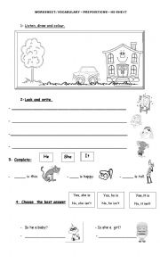 English Worksheet: WORKSHEET 