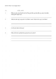 English Worksheet: How To Train Your Dragon Part 3