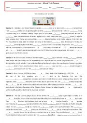 English Worksheet: Verb Tense Revision - The World of Work