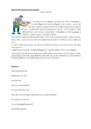 English Worksheet: Whats your job?