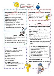 English Worksheet: Question Words 