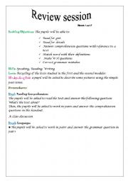 English Worksheet: Remedial work for 9th pupils