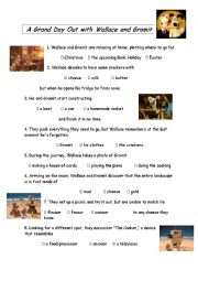 English Worksheet: A grand Day Out with Wallace & Gromit