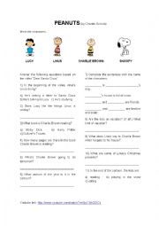 English Worksheet: Video Comprehension - Peanuts