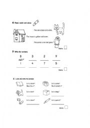 English Worksheet: third grade