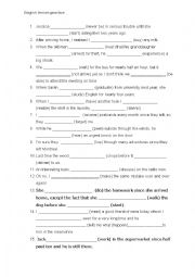 English Worksheet: English tenses review