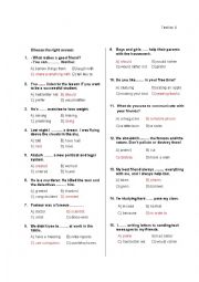 English Worksheet: multiple choice test