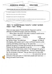 English Worksheet: Remedial for 9th form 
