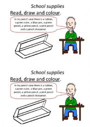 English Worksheet: School supplies